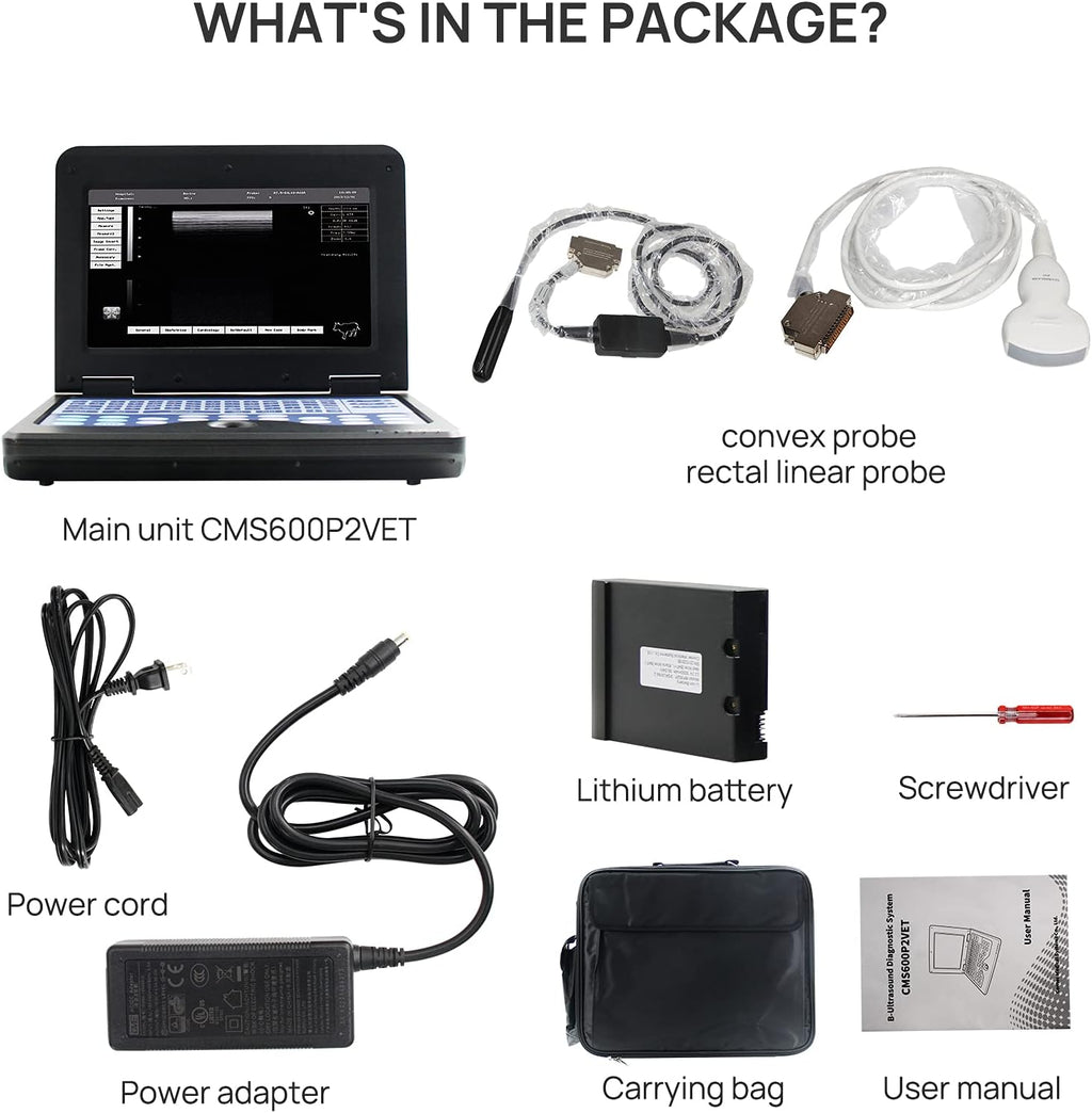 Portable Veterinary Ultrasound Machine with Convex and Linear Probe X49065
