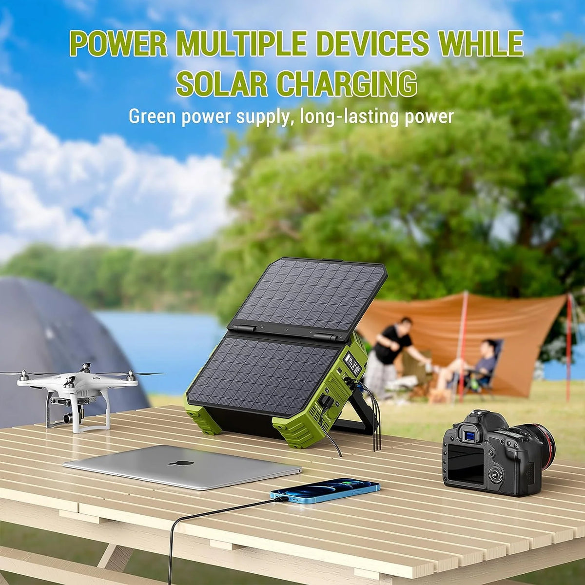 614.4Wh Portable Power Station with 30W Solar Panel O93001