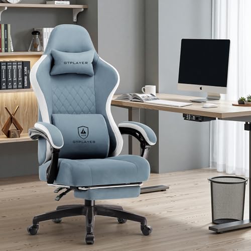 Black Ergonomic Gaming Chair with Footrest M475