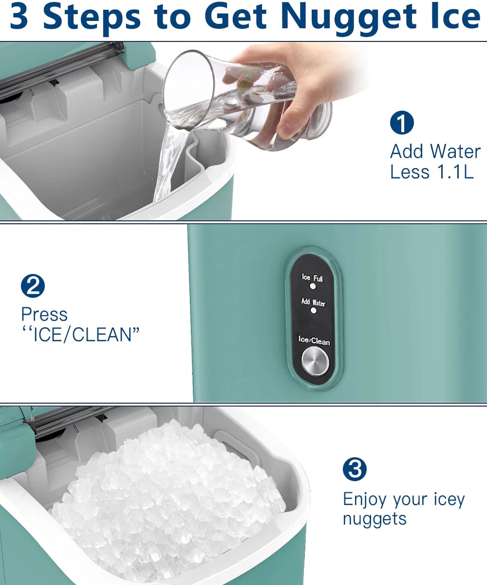 33lbs Countertop Ice Maker with Scoop, Black Z2725