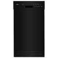 Black Front Control Dishwasher with Stainless Steel Tub V669
