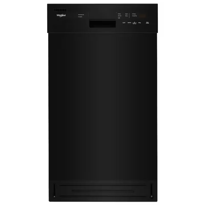 Black Front Control Dishwasher with Stainless Steel Tub V669