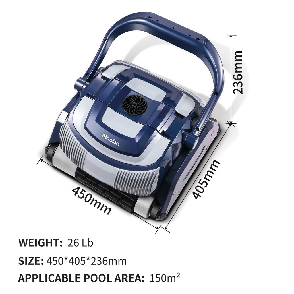 Automatic Robotic Pool Vacuum Cleaner with Self-Parking, Blue V350