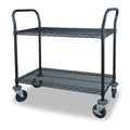 Black 2 Shelf Wire Cart J458