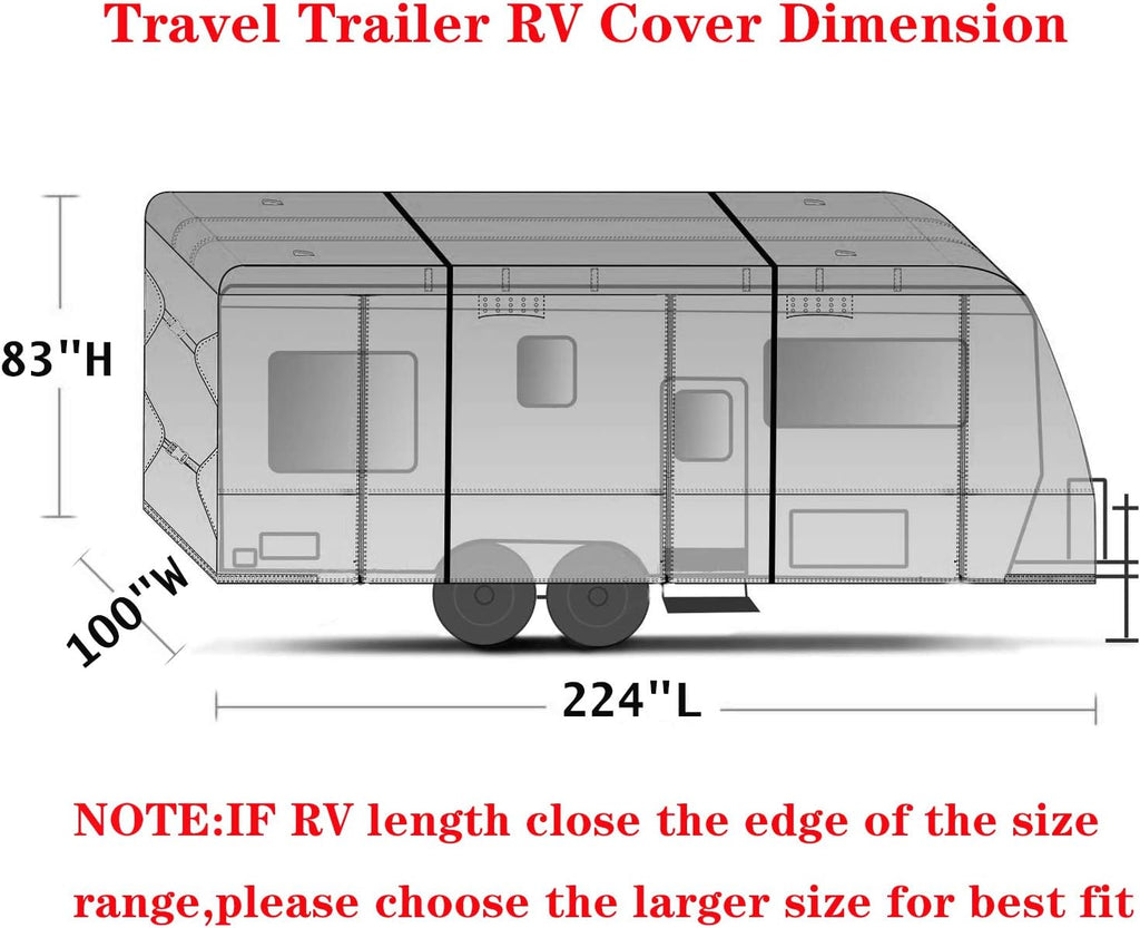 Waterproof Windproof 420D Heavy Duty Polyester Oxford RV Trailer Cover S2740