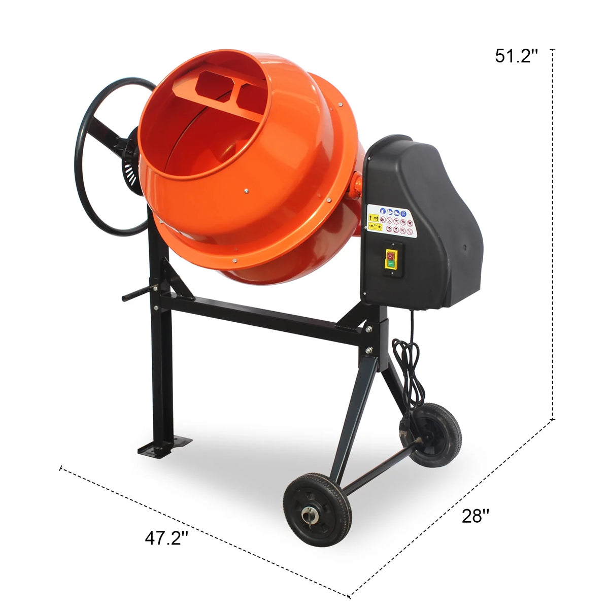 4/5HP Electric Concrete Cement Mixer 5 Cu Ft X788