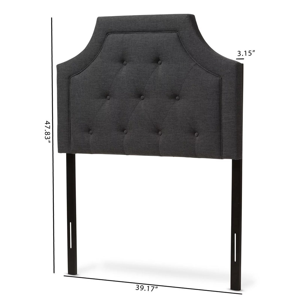 Dark Grey Fabric Twin Size Headboard P3358