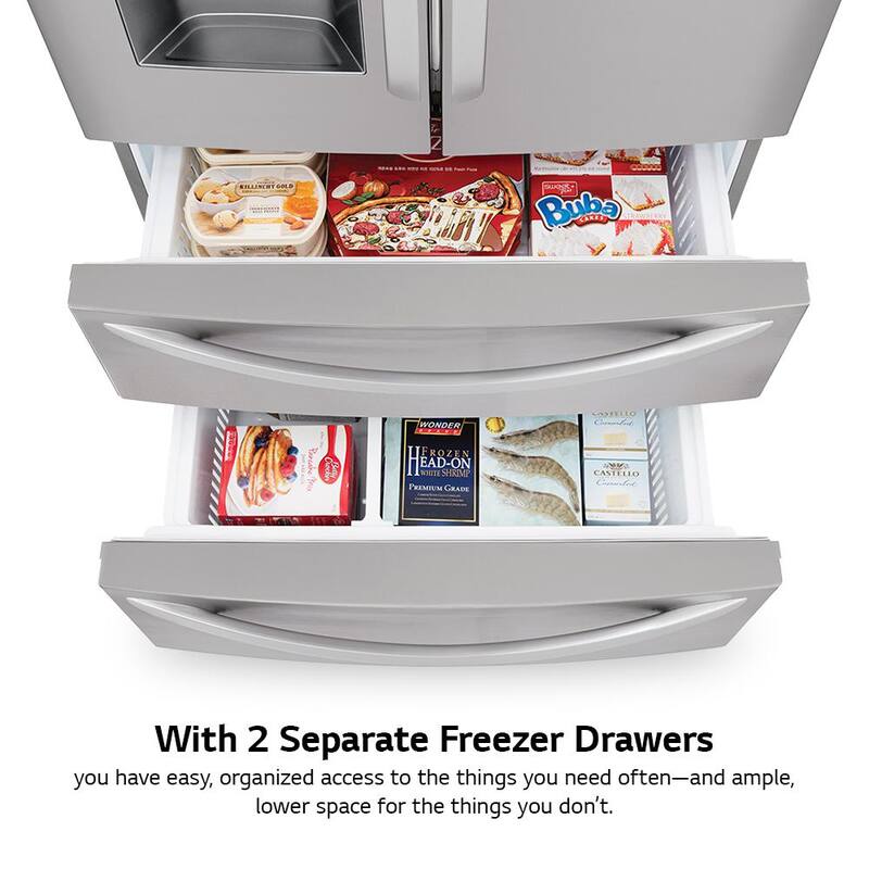 4-Door French Door Smart Refrigerator with Ice and Water Dispenser X4190