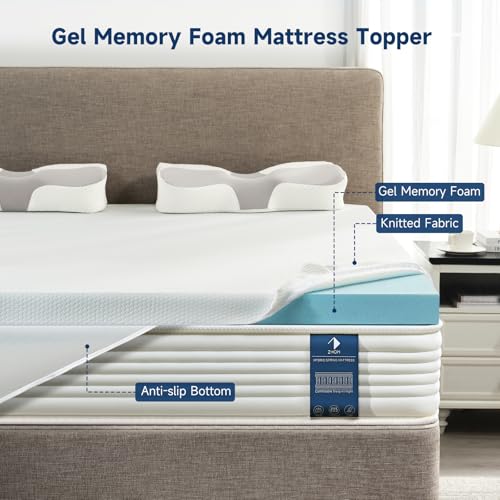 3 Inch Queen Memory Foam Mattress Topper White Q44158