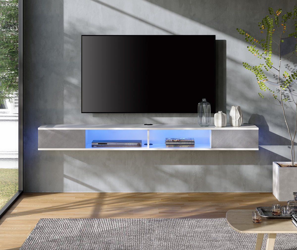 70in Floating TV Stand Media Console G943891