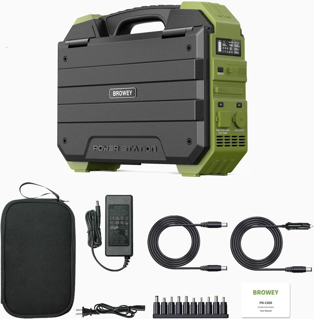 614.4Wh Portable Power Station with 30W Solar Panel O93001