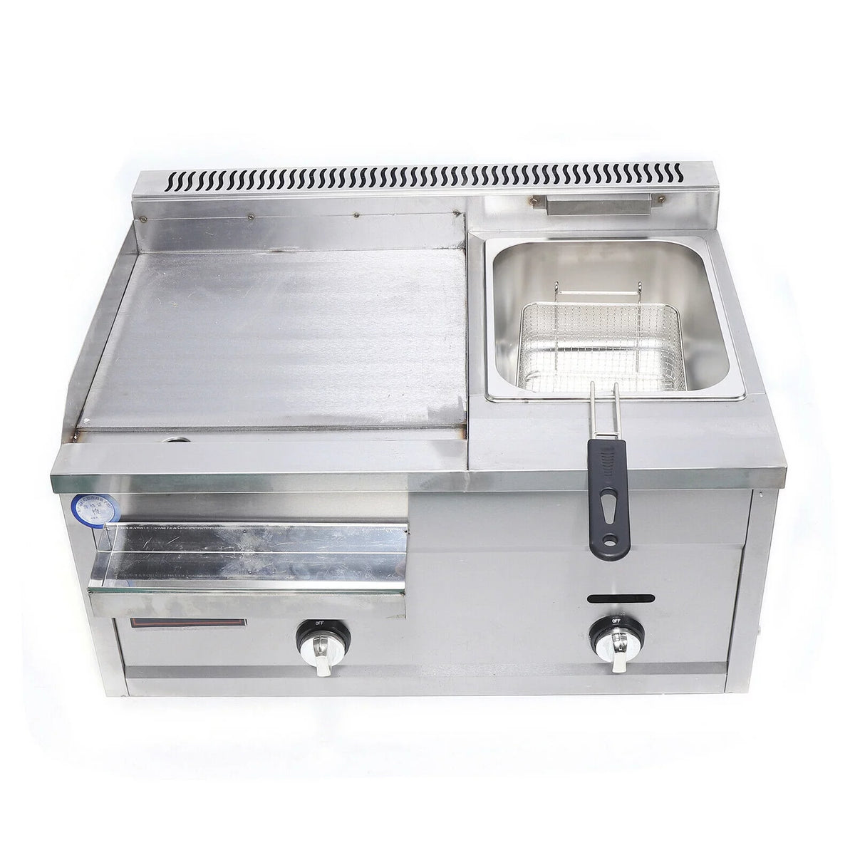 Commercial Gas Griddle Flat Top Grill Deep Fryer Combo A56111