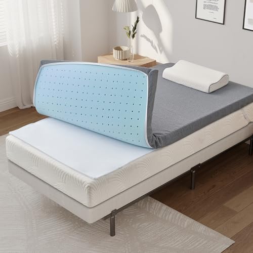 3 Inch Queen Memory Foam Mattress Topper White Q44158