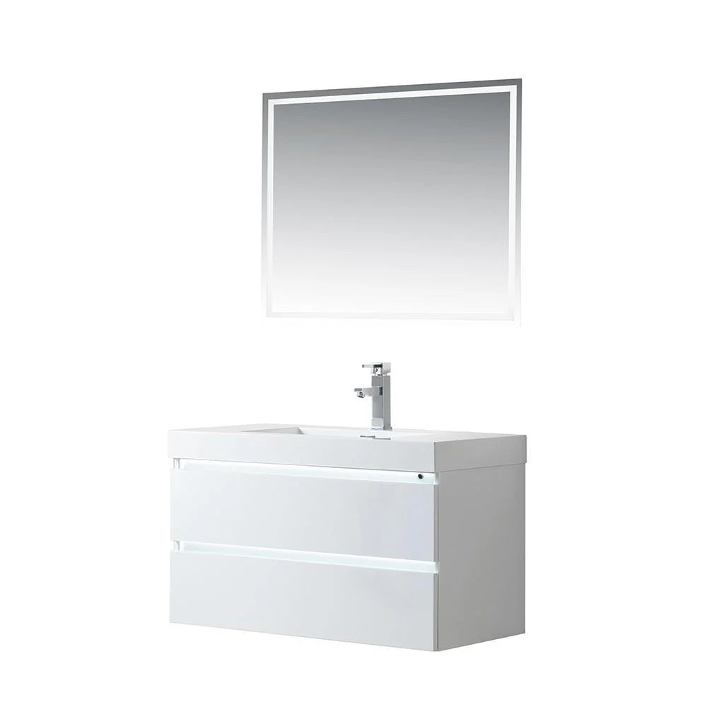 36 in. Single-Sink Wall-Hung Vanity With Resin Top K24052