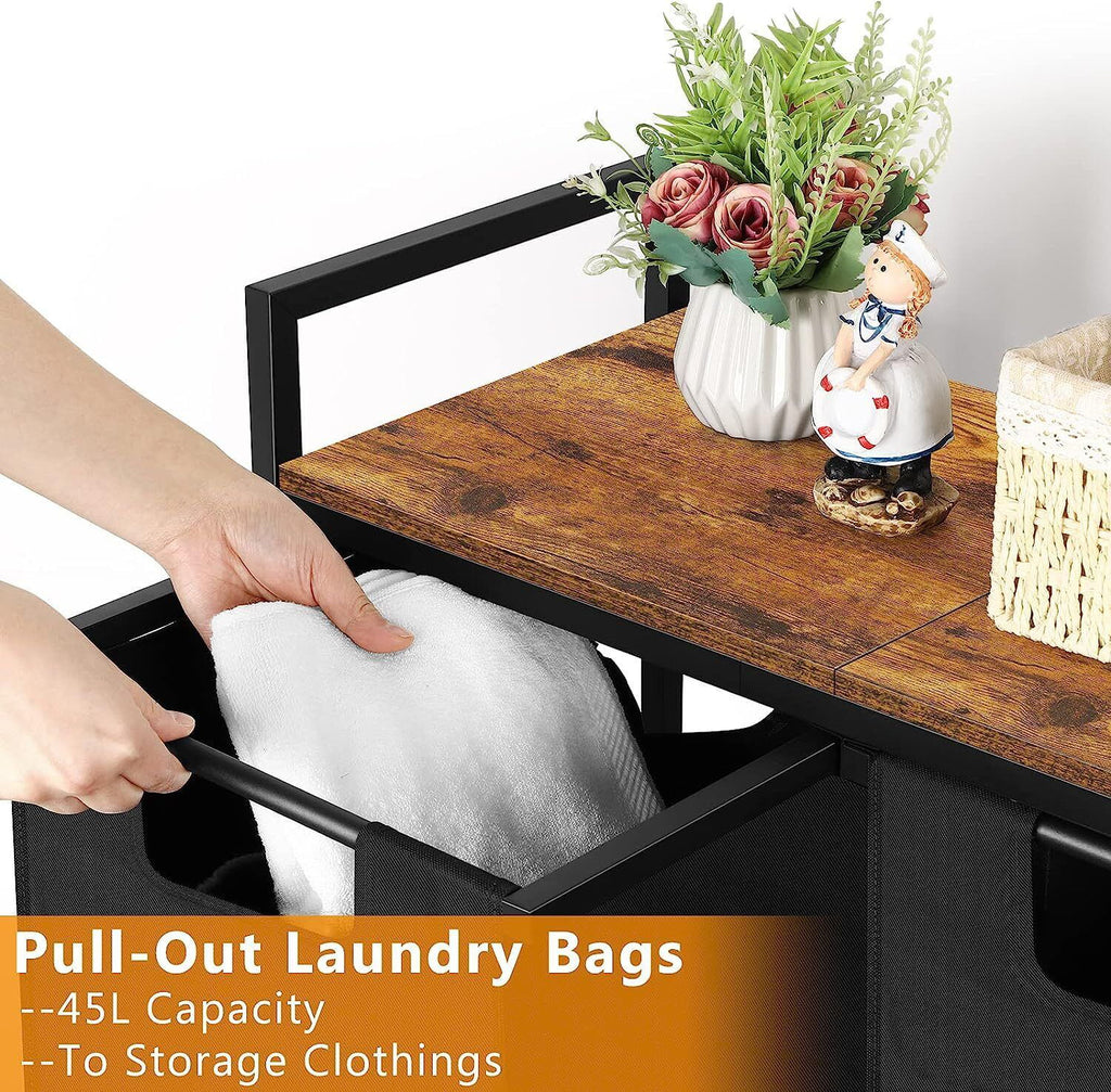 Laundry Hamper with Top Shelf U40342
