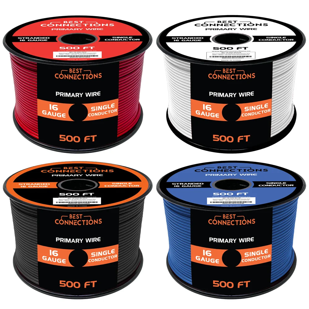 16 Gauge Automotive Primary Wire 4 Color Bundle Set L106