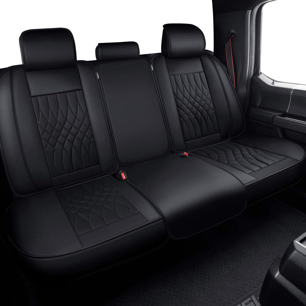 Pickup Seat Covers Crew Cab Faux Leather Gray Full Set S159600