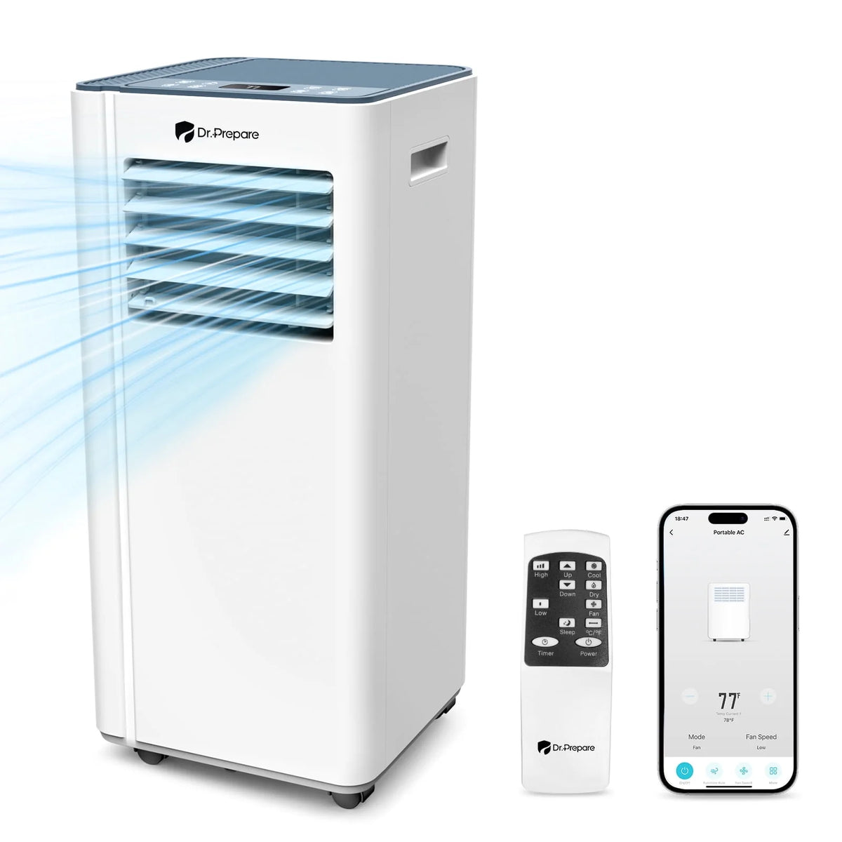 4 in 1 Portable Air Conditioner 8000 BTU 5000 BTU with Remote Control Y497