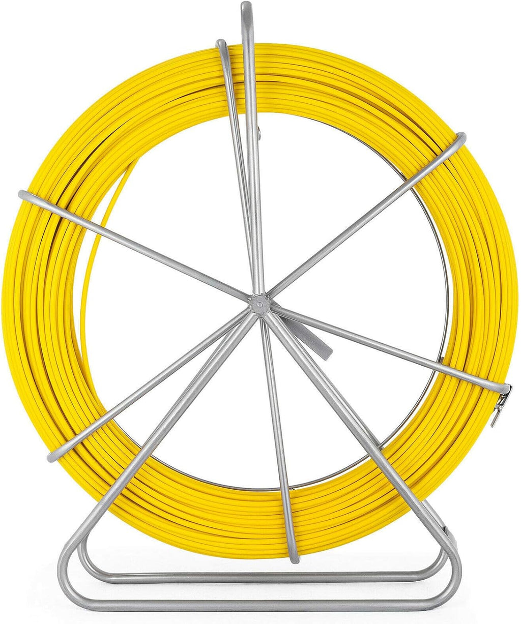 Fiberglass Fish Tape 656FT with Steel Reel Stand T918