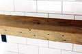 Reclaimed Wood Mantel Shelf with Steel Angle Brackets T214