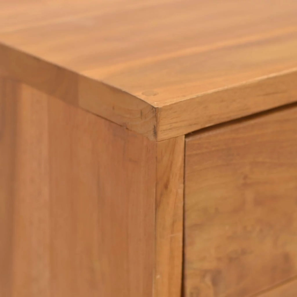 Teak Wood 3 Drawer Bedside Cabinet Y21298