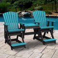 Aruba Blue and Black Glider with Center Table R292