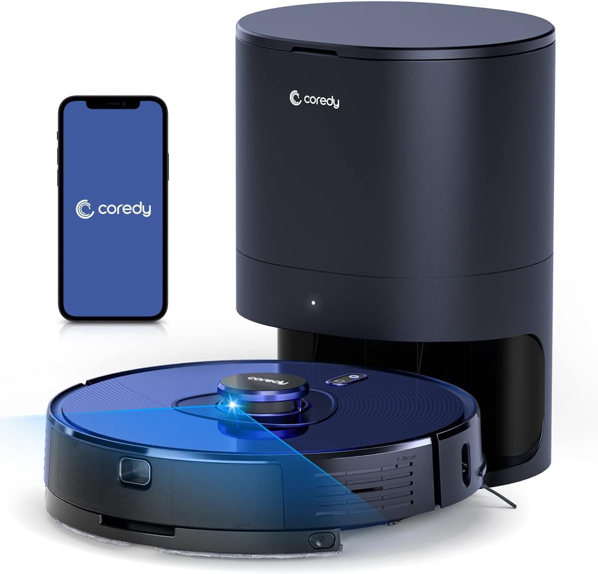 Robot Vacuum Cleaner with Self Emptying Station, Lidar Navigation, 2700Pa Suction, Blue X30335