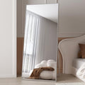 Arched Full Length Tempered Mirror with Aluminum Alloy Frame J3798