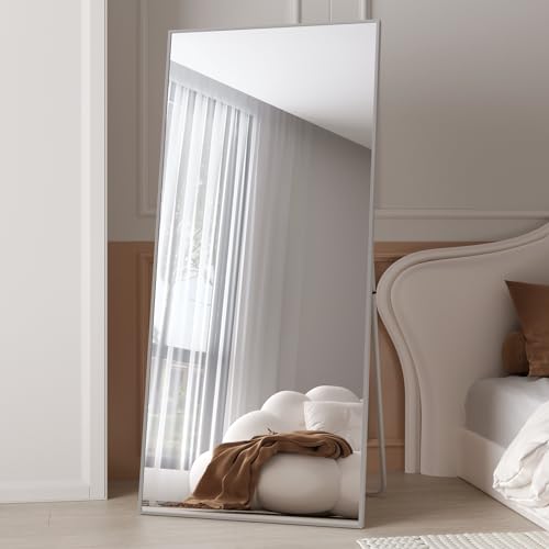 Arched Full Length Tempered Mirror with Aluminum Alloy Frame J3798