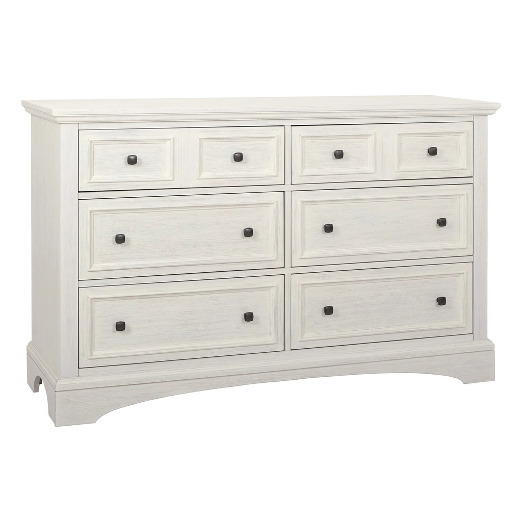 Rustic White 6 Drawer Engineered Wood Dresser K81303