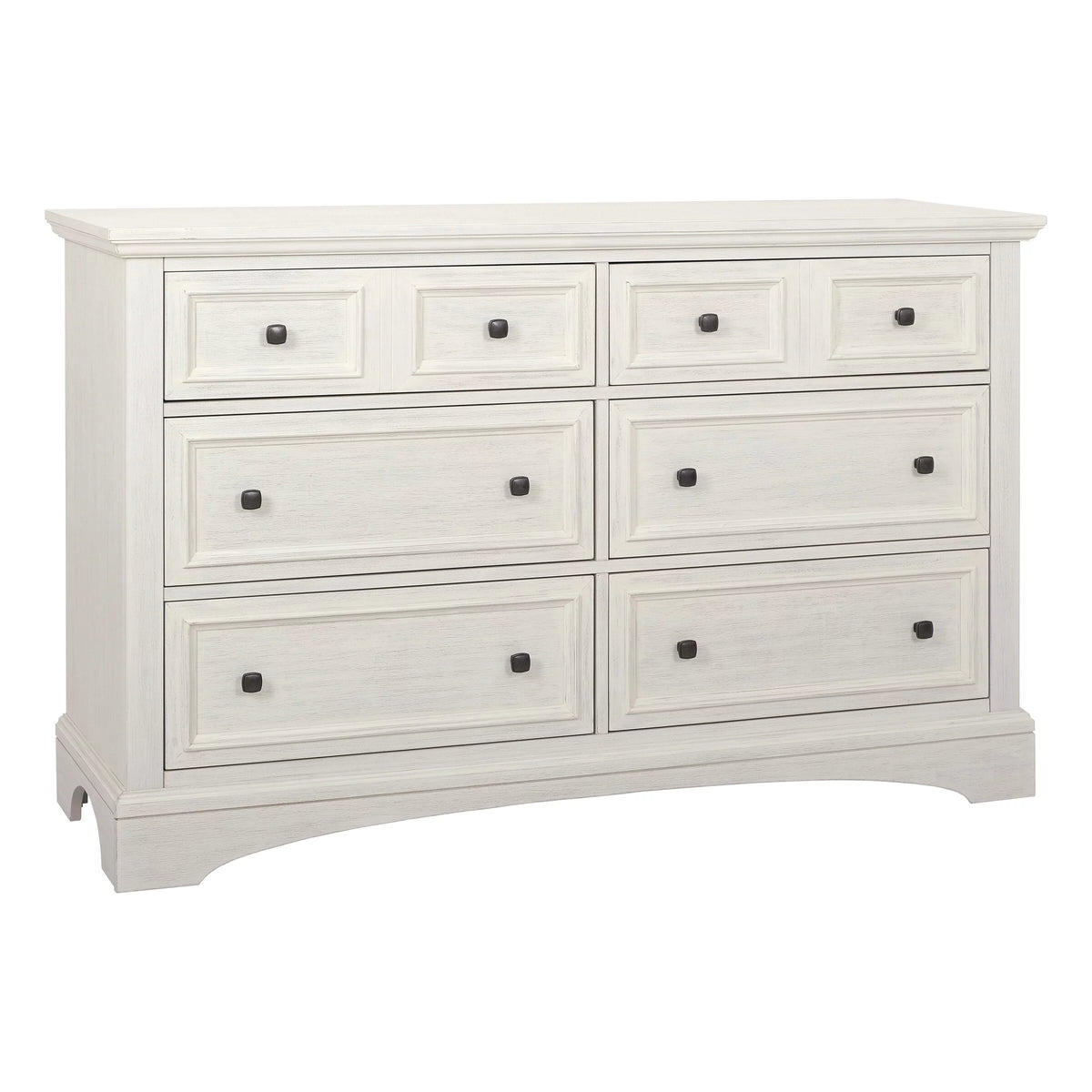 Rustic White 6 Drawer Engineered Wood Dresser K81303