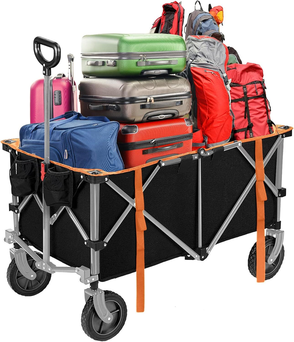 Folding Heavy Duty Collapsible Utility Wagon Cart with Wheels L58566