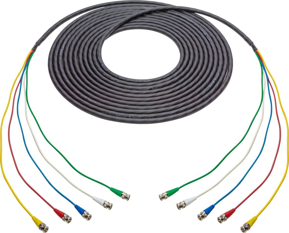 Black 10 ft BNC Male to BNC Male Snake Cable L705