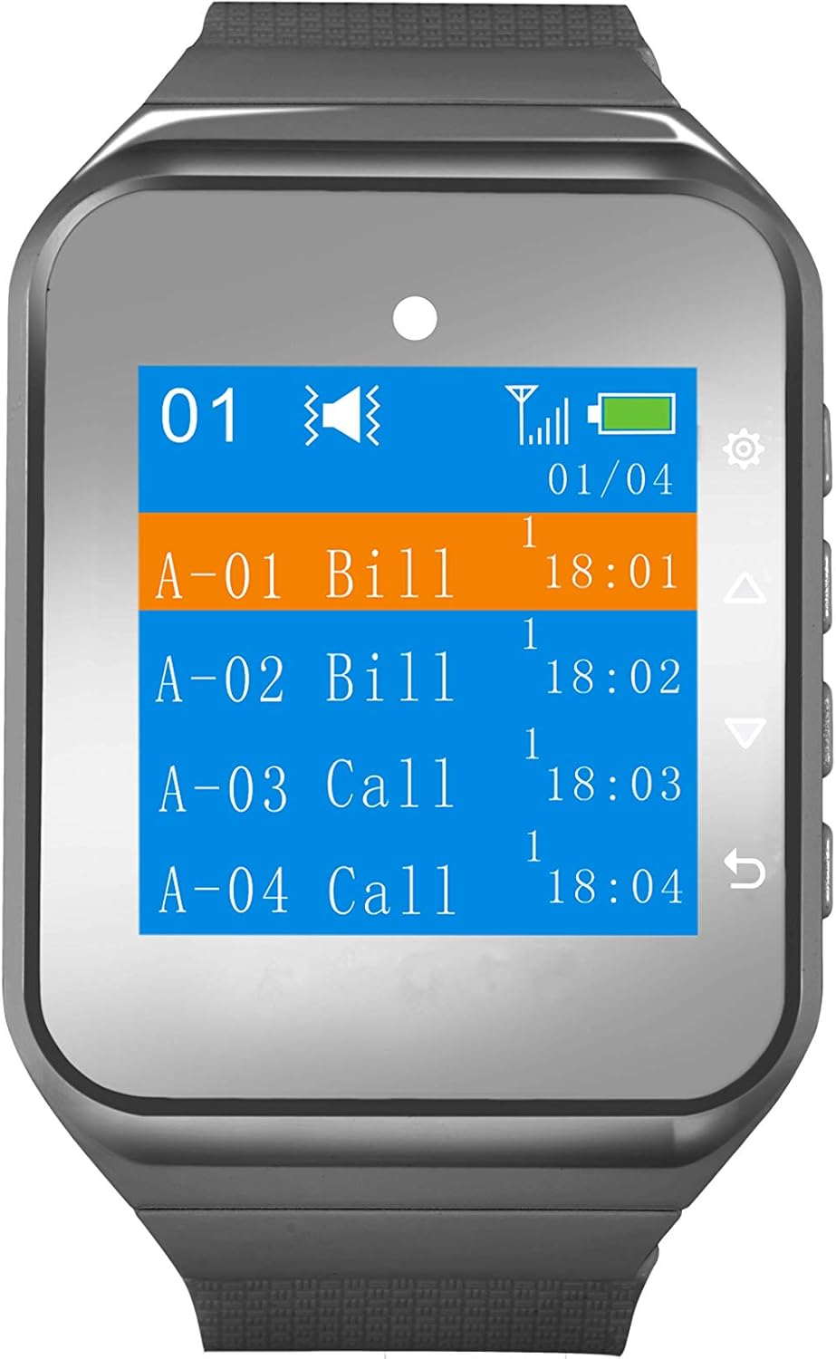 Wireless Wrist Pager Call System 1 PC Receiver 10 PCS Call Buttons U827