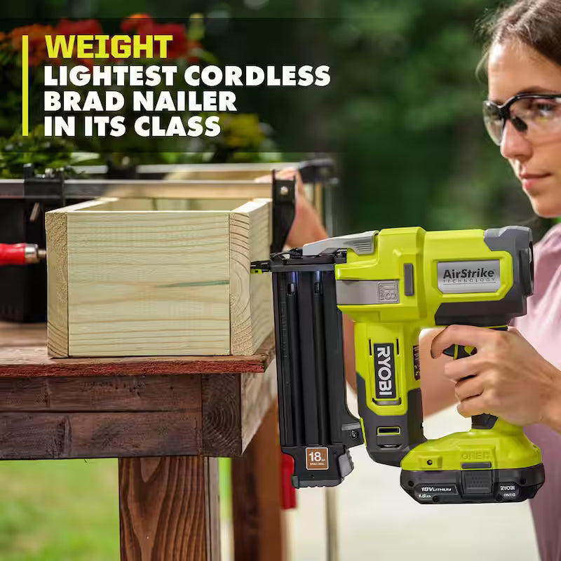 18V Cordless 18-Gauge Brad Nailer Kit with 2.0 Ah Battery and Charger P75242