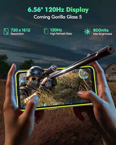 5G Rugged Phone 16GB+256GB Android 14 6.56” 120Hz Green G804275