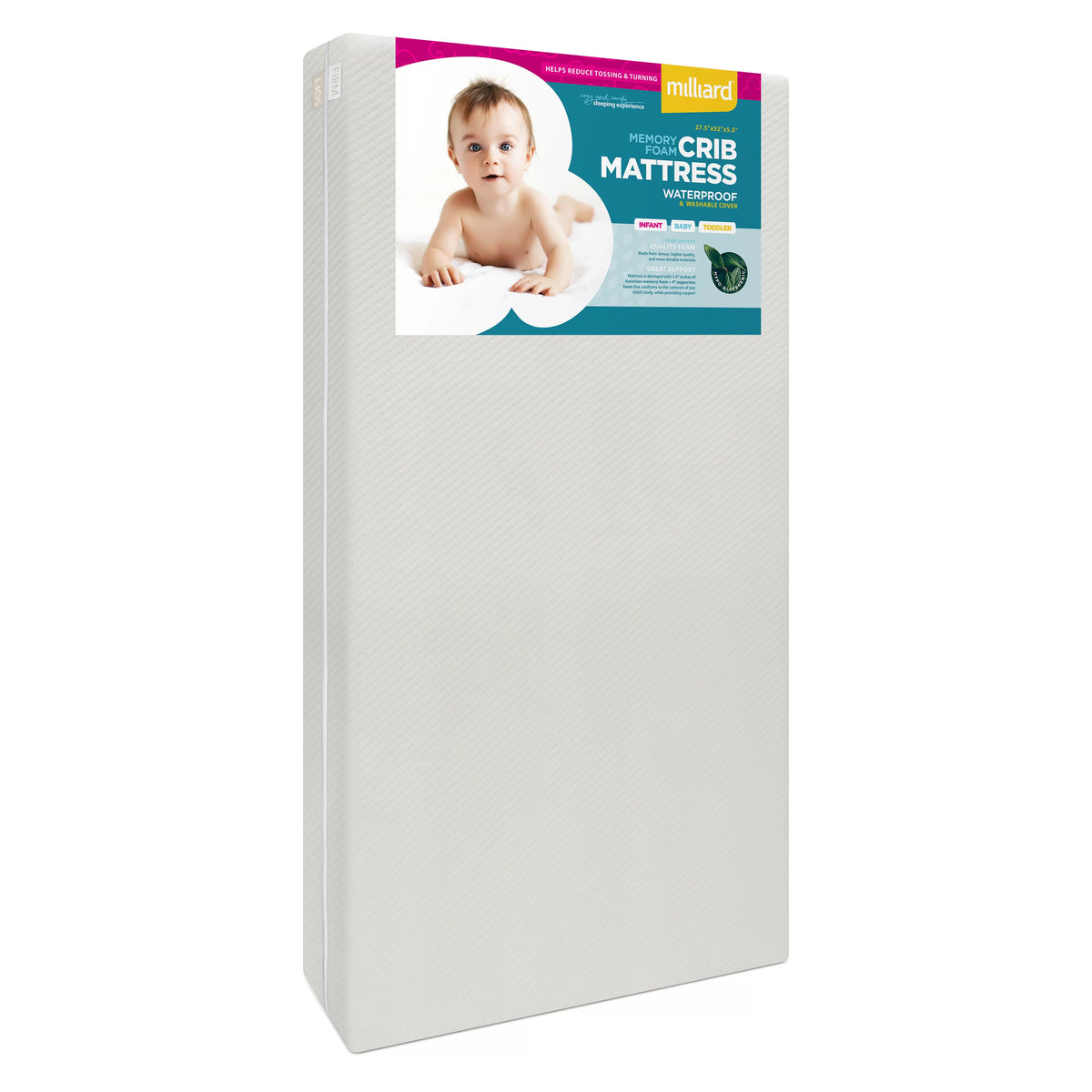 Memory Foam Crib Mattress with Waterproof Cover T4244