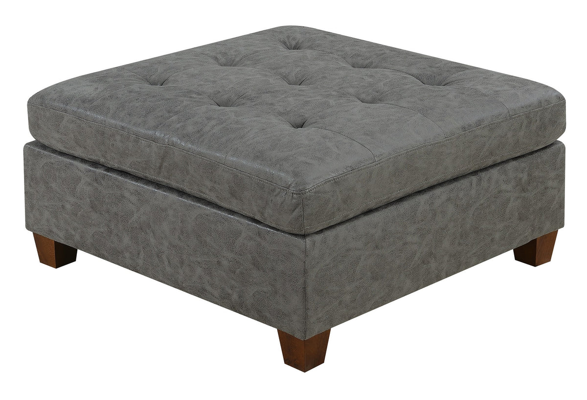 Antique Grey 6Pc Leatherette Modular Sofa Set A1506