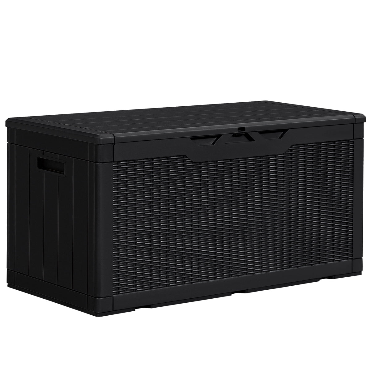 100 Gallon Black Plastic Resin Outdoor Storage Box F1562
