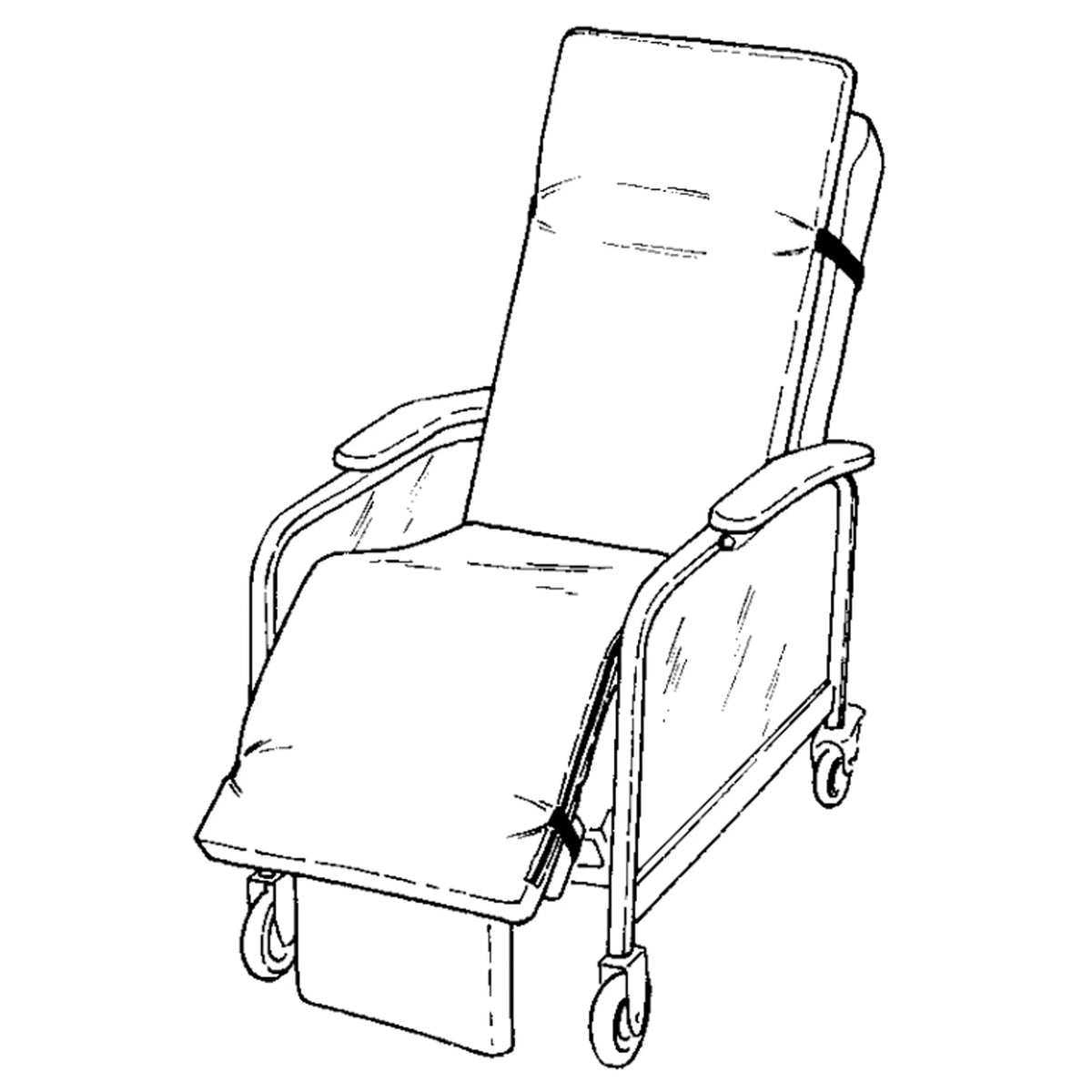 21 x 70 in. Chair Seat with Extended Leg Rest K54335