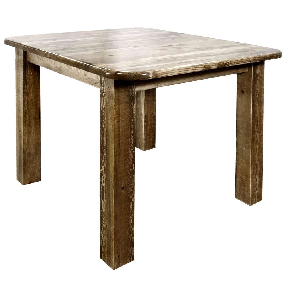 Log Wood Counter Height Dining Table N465917