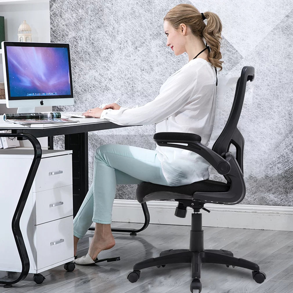 Black Mesh Ergonomic Office Chair with Lumbar Support E830