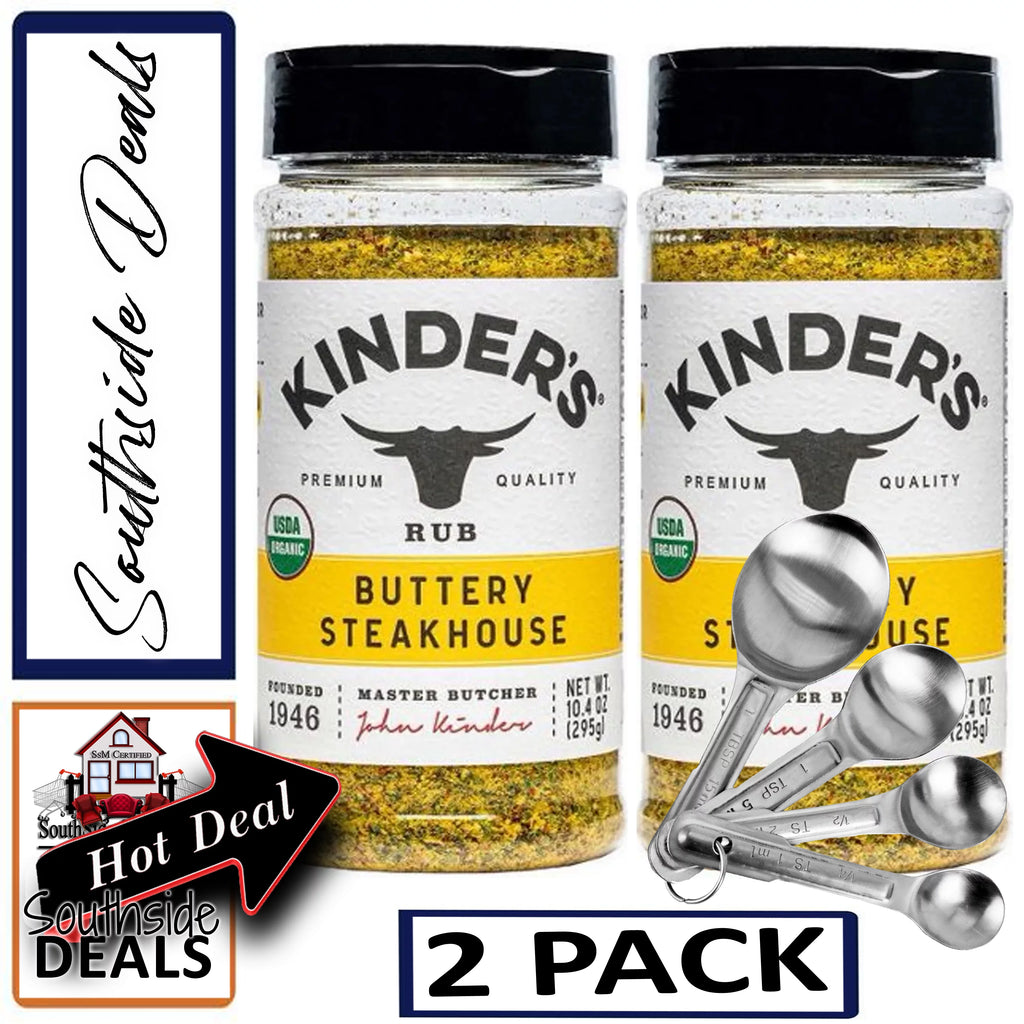 Organic Buttery Steakhouse Seasoning 10.4 oz 2 Pack Y222