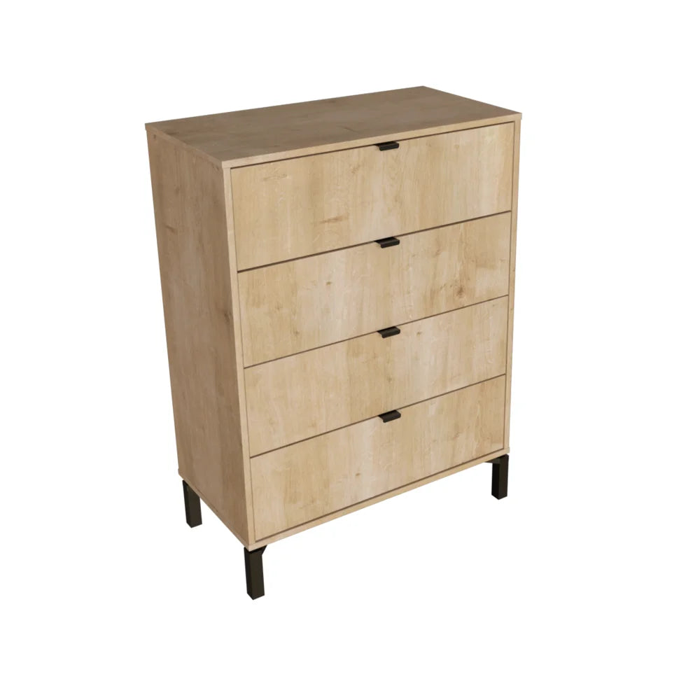 Minimalist 4-Drawer Dark Gray Dresser Z508