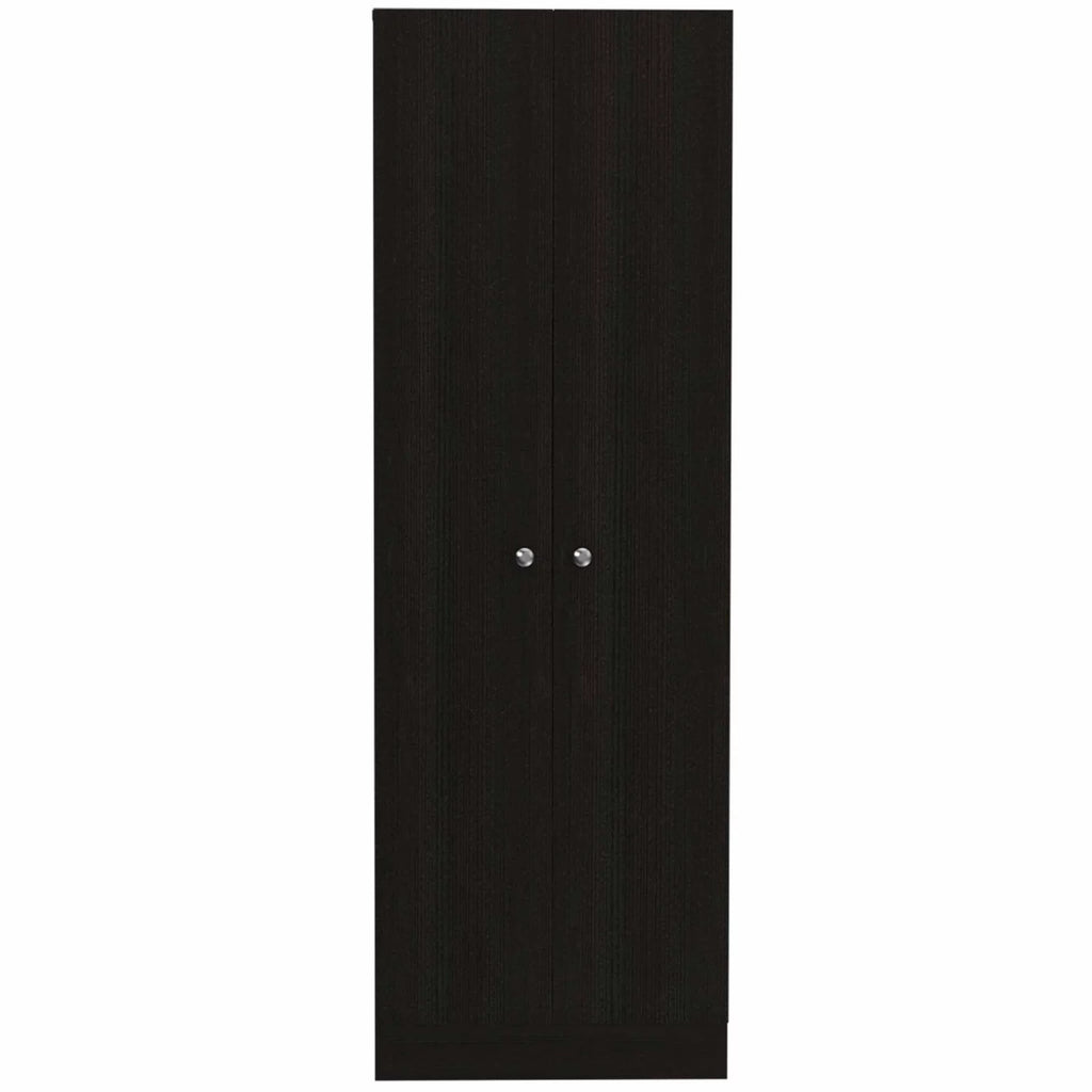Dark Brown & Black Double Door Cabinet M9170
