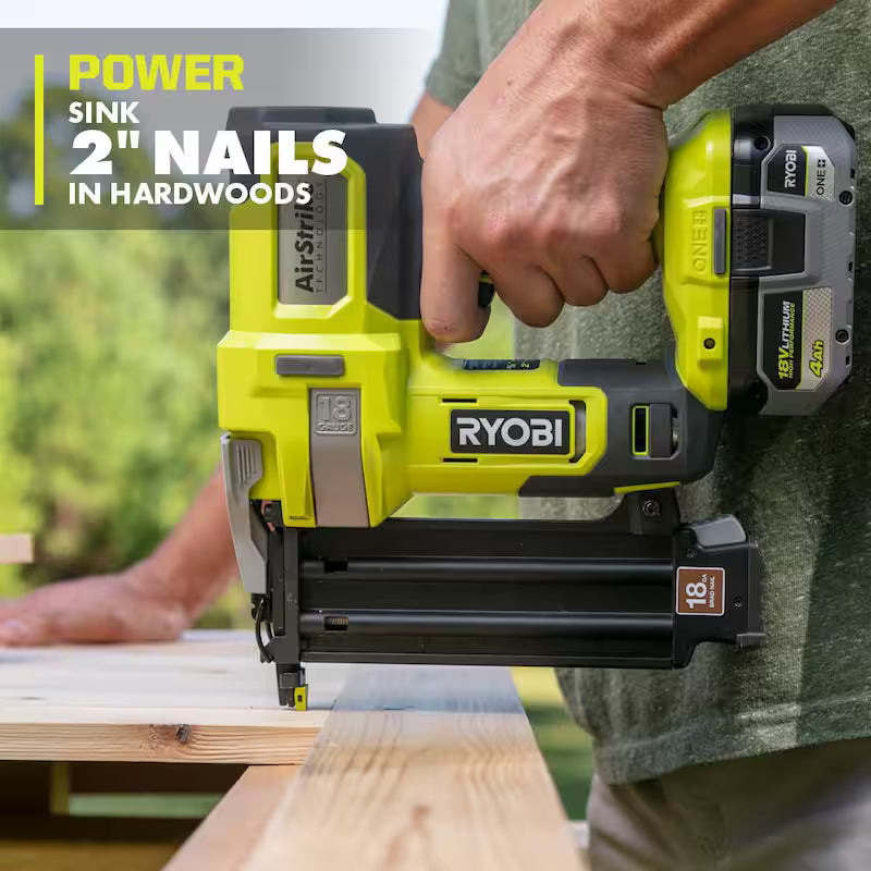 18V Cordless 18-Gauge Brad Nailer Kit with 2.0 Ah Battery and Charger P75242