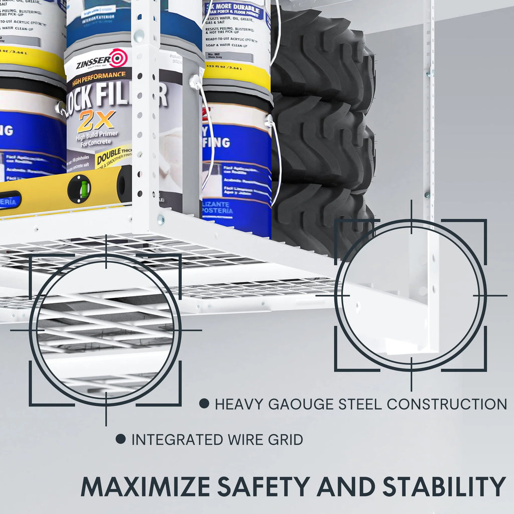 Adjustable Overhead Garage Storage Rack 3' x 6' V94976