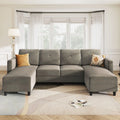Velvet Sectional Sofa Couch Set with Chaise W62498
