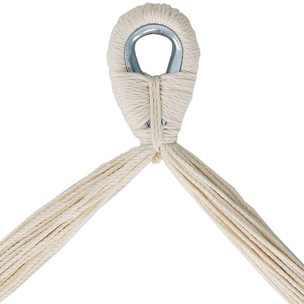 Extra Large Cream Rope Hammock Chair with Stand K4225