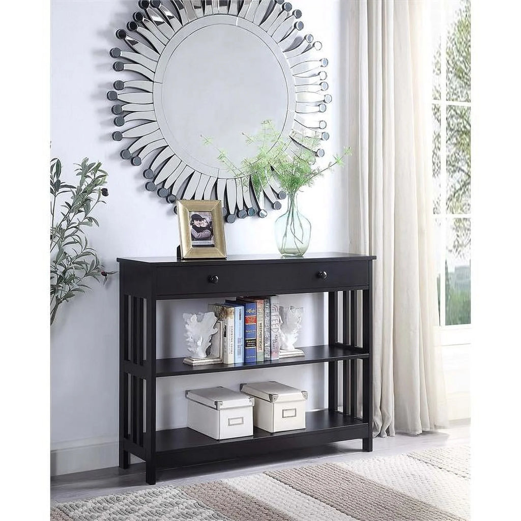 Black Wood Console Table F527